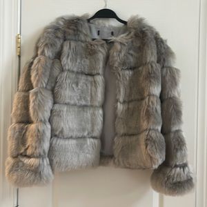 Faux fur gray jacket